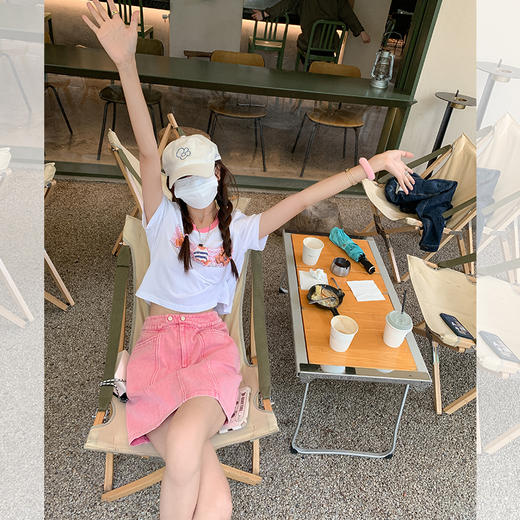 <曾小咸推荐>巨折清仓秒杀，稀有现货24小时发【仅限今日】 裙子秒杀系列，夏洋气粉色牛仔短裙 / 短袖 商品图2