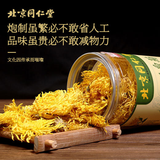 同仁堂（TRT）金丝皇菊花茶 一朵一杯大朵菊花特级养生茶泡水喝的花草茶叶30g 商品图6