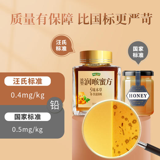 【汪氏】浓型润喉蜜方 5味本草 快速润喉 缓适刀片感 老少皆宜 商品图3