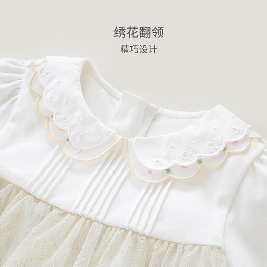 英氏2023春新款女宝裙子长袖公主裙婴儿周岁礼服纱裙 YRLAJ1P175A 商品图1