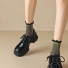 时尚减龄，耐磨防滑橡胶底厚底撞色真皮单鞋HB-9003 商品缩略图8