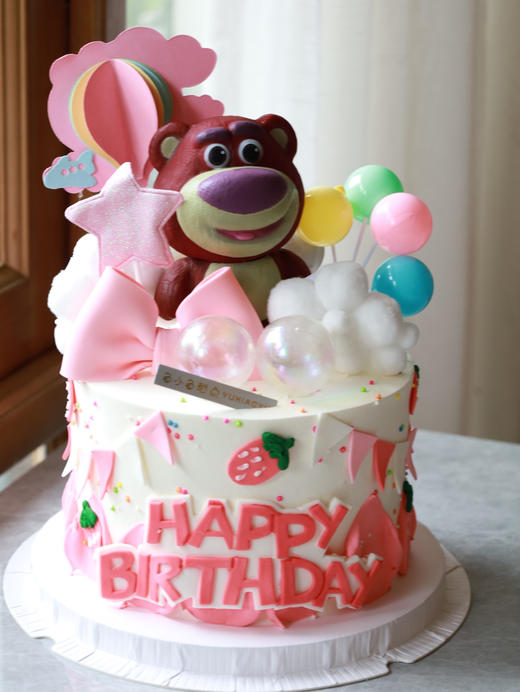 粉色蝴蝶结草莓熊 商品图0