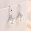 SWZH-EH724韩版韩式镶钻耳环复古时尚通勤日常个性珍珠耳坠向日葵耳饰 商品缩略图1