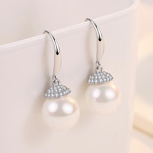 SWZH-EH724韩版韩式镶钻耳环复古时尚通勤日常个性珍珠耳坠向日葵耳饰 商品图1