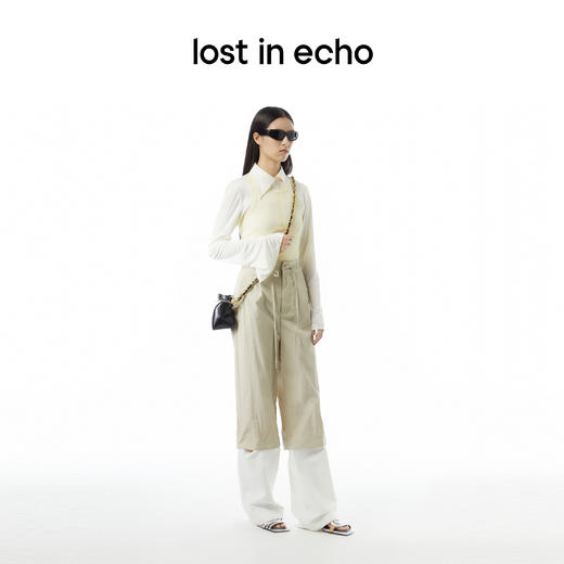 lost in echo设计师款Aliz系列可拆卸拼接抽绳工装裤运动裤 商品图4