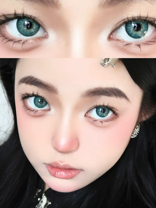 Summer baby·月抛  海岛  14.5  高显色的蛇系混血绿瞳！不挑人超显白的蓝绿色！上眼高级！异域风情十足！~~<一副两片> 商品图1