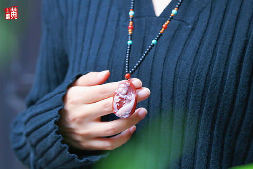 南红 精雕【年年有余】吊坠 商品图5