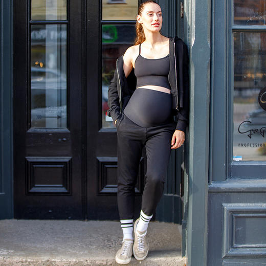 孕妇托腹调节运动卫裤 / Over-The-Bump Maternity Sweat Pants 商品图4