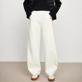 INANDON2023春季香蕉裤女新款高腰显瘦直筒阔腿裤运动卫裤棕色拖地裤子