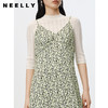 NEELLY纳俪商场同款春季新款气质V领吊带连衣裙女中长款收腰A字裙N23022Y01099 商品缩略图3