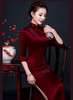 LHS-1009立体绣花洋气婚宴改良旗袍高贵优雅喜婆婆婚礼服春 商品缩略图1