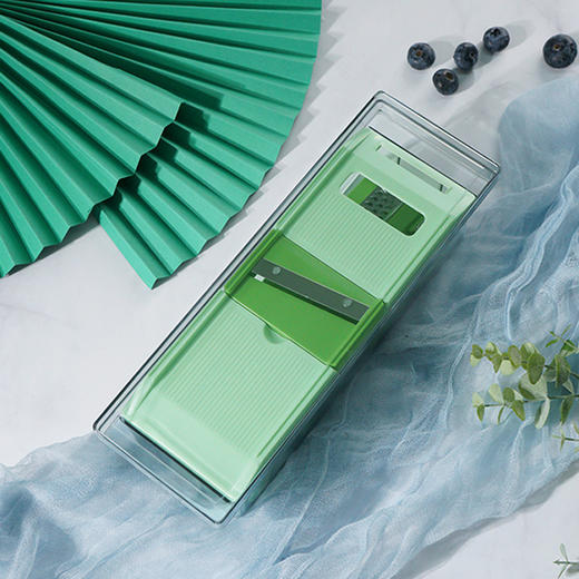 「5合一刀片！切出多种类型」厨房用品多功能切菜器套装 手动切片器切丝器擦丝器刨丝器 商品图3