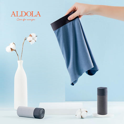 雅黛丽男士内裤50S莫代尔无痕抗菌底裆平角裤柔软亲肤四角短裤头 商品图4