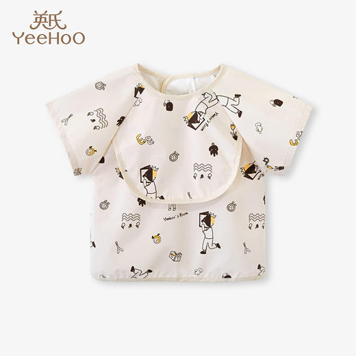 英氏男女宝宝短袖罩衣吃饭反穿衣防水防脏围兜YMGFJ0P034A YMGFJ0P036A 商品图0