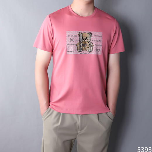 当季新款商务休闲丝光棉圆领短T上衣   ZMM-2KB5MS5393【ZMM-5393】* 商品图3