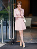 粉色连衣裙长袖~新款气质通勤正式场合裙子 商品缩略图3