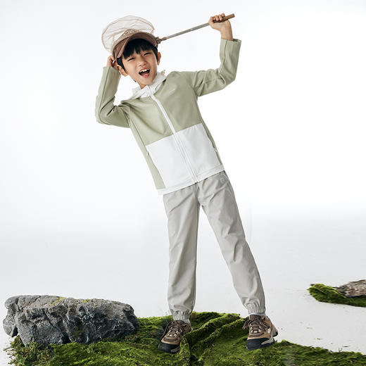 onmygame儿童连帽外套春装男童户外运动风衣童装夹克外套休闲上衣 商品图3