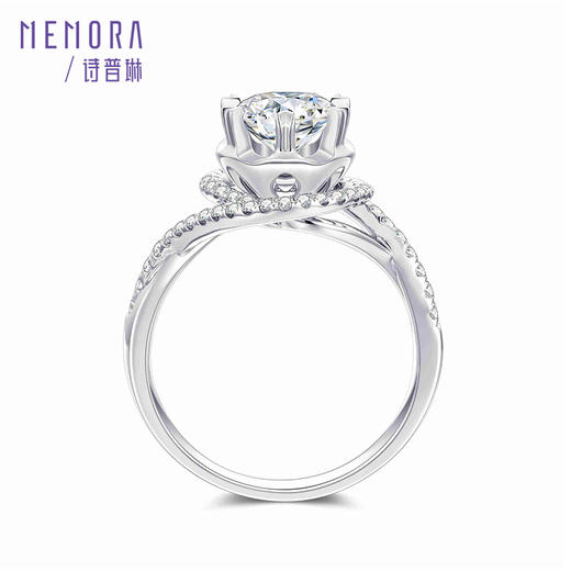 MEMORA诗普琳玫瑰誓约系列18K金钻戒定制【戒托】DR1771 商品图3