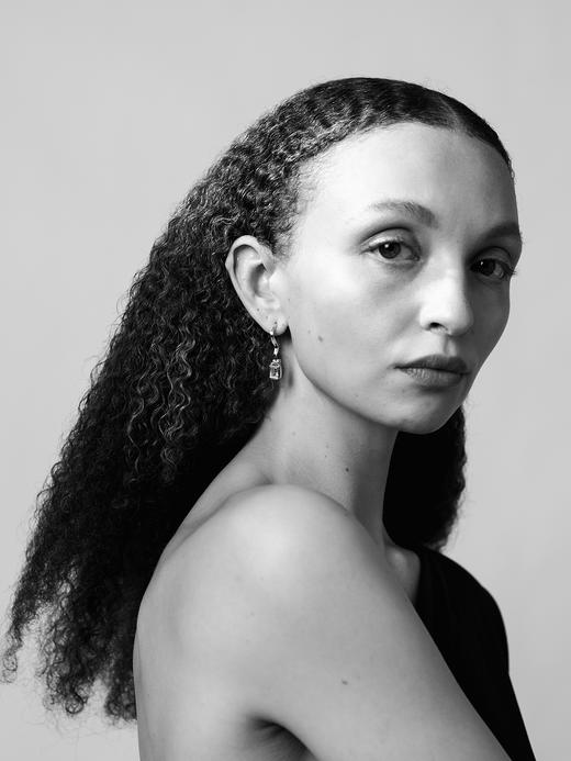 APRESI｜TROUVAILLE Millennium Cut Square White Topaz Fluid Earrings [流转耳环] 商品图4