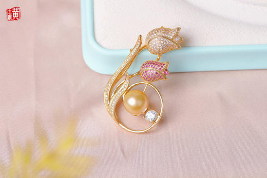 【花语】南洋金珍珠胸针 商品图3