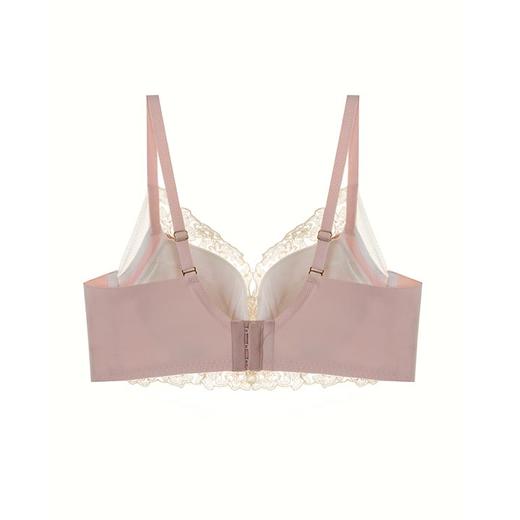 Maxroses露华写意云感棉色丁内衣茱萸粉色（赠内裤款式随机） 商品图1