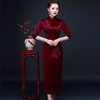LHS-1009立体绣花洋气婚宴改良旗袍高贵优雅喜婆婆婚礼服春 商品缩略图2