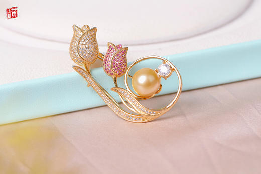 【花语】南洋金珍珠胸针 商品图4