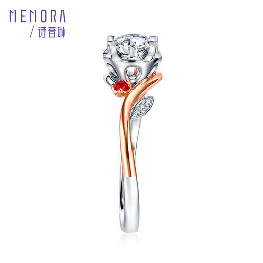MEMORA诗普琳诗普琳珠宝玫瑰誓约18K金钻石戒指婚戒DR2156 商品图1