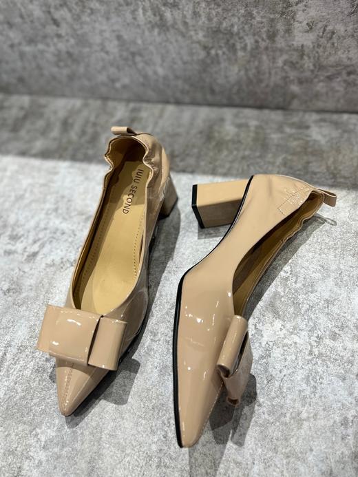 IUIU SECOND 新款气质尖头方根浅口单鞋U23AE12671 商品图5