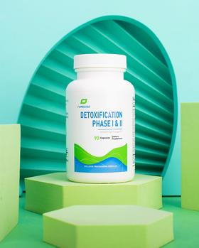 【肝脏净毒因子-I和II期支持】Detoxication Phase 90粒 38种肝脏营养支持  复合B族+二期氨基酸+D-葡萄糖酸钙+硫辛酸+硒+NAC+谷胱甘肽+超化物歧化酶+锌+镁