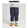 漫画家潮童装男童裤子春季新款翻边直筒工装牛仔裤儿童春装 商品缩略图0