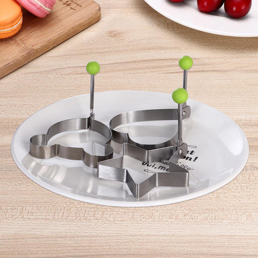 「煎蛋器DIY三件套」创意不锈钢煎蛋器 爱心煎蛋模具心形模型煎蛋圈煎鸡蛋蒸荷包蛋模具厨房用品 商品图2