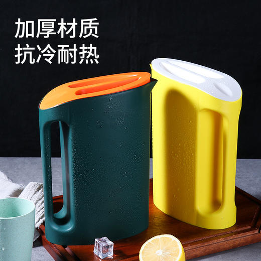 「四色可选！大容量」冷水壶耐高温水壶 加厚户外大容量凉水壶便携式商用居家日用餐饮用具 商品图1