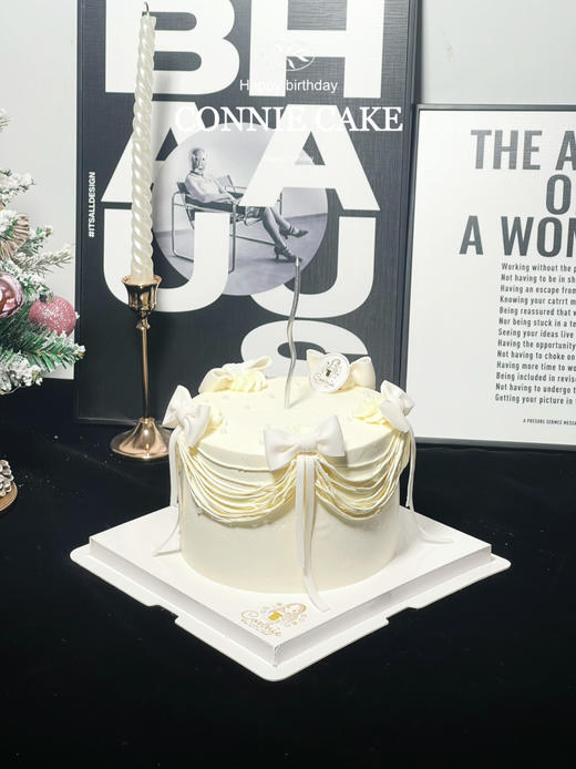 【1366】纯白蝴蝶结拉丝款 商品图4