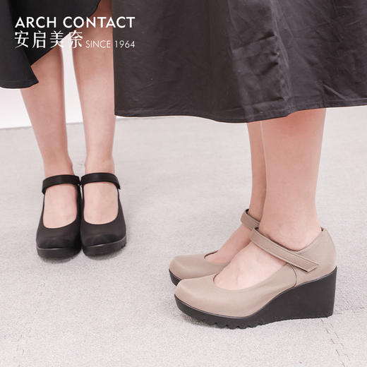ARCHCONTACT安启美奈坡跟百搭舒适休闲玛丽珍女鞋49606 商品图3