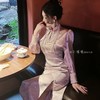 BeQueenStory【花鸟图卷】新中式手工盘扣提花连衣裙 商品缩略图0