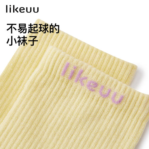 ubras旗下likeuu儿童袜子抗菌透气男女童短筒中筒袜春季新款5双装 商品图3