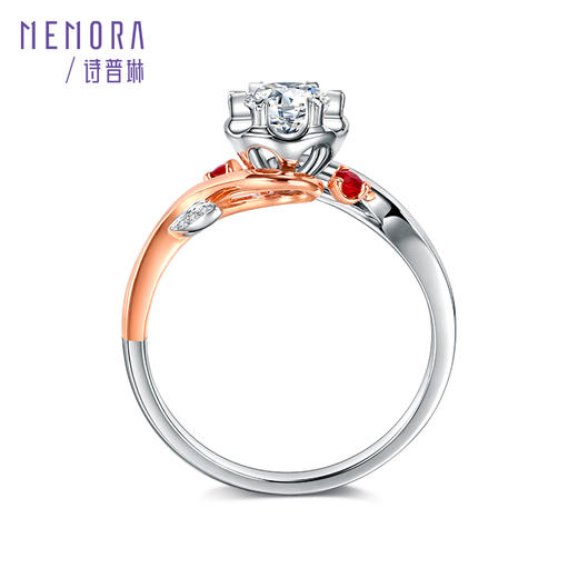 MEMORA诗普琳诗普琳珠宝玫瑰誓约18K金钻石戒指婚戒DR2156 商品图4