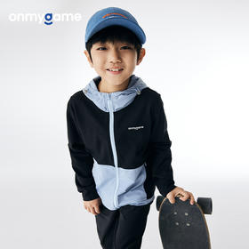onmygame儿童连帽外套春装男童户外运动风衣童装夹克外套休闲上衣