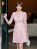 粉色连衣裙长袖~新款气质通勤正式场合裙子 商品缩略图1