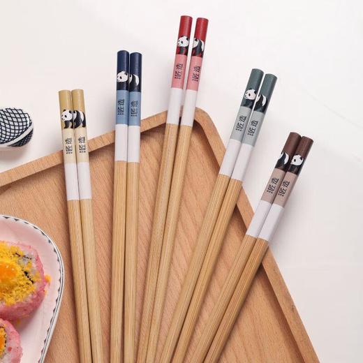 美丽雅熊猫家族印花分餐筷５双装 商品图1