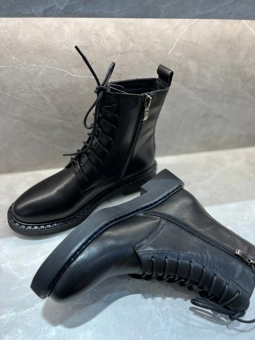 IUIU SECOND 加绒秀气圆头内拉链马丁靴短靴U21DS46141 商品图3