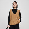 IN AND ON2022秋冬款绵羊毛双口袋V领马甲女新款针织内穿马夹套头外套 商品缩略图1