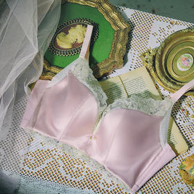 Maxroses露华写意云感棉色丁内衣茱萸粉色（赠内裤款式随机）