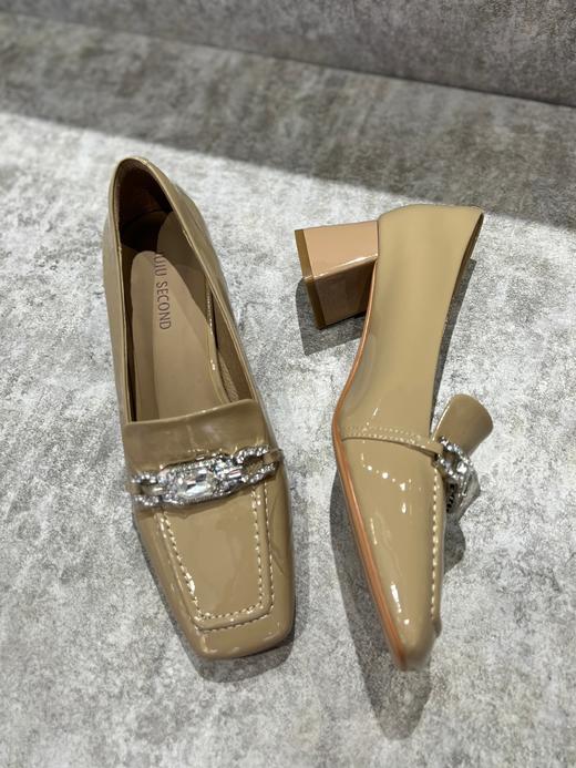 IUIU SECOND 新款方头深口钻饰乐福鞋U23AM12681 商品图0