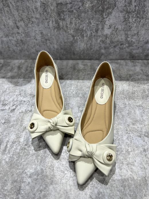 IUIU SECOND 新款气质尖头蝴蝶结浅口单鞋U23AE12661 商品图3