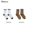 ubras旗下likeuu儿童袜子男女童不易起球透气撞色波浪袜两双装LE1163031 ZY 商品缩略图4