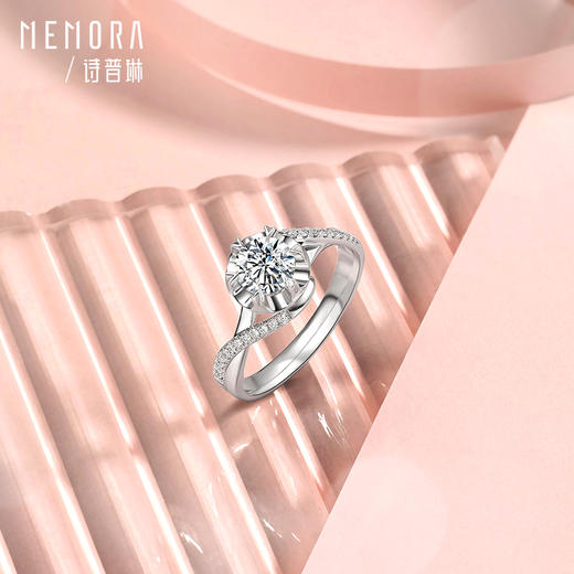 MEMORA诗普琳玫瑰誓约系列18K金钻戒定制【戒托】DR0010 商品图6
