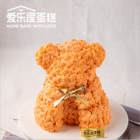 立体永生花小熊蛋糕