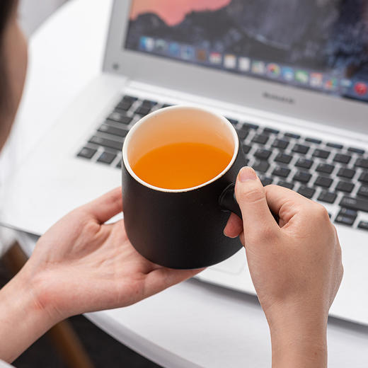 「数款可选！礼盒装」陶瓷杯带盖茶水分离杯过滤泡茶水杯木柄办公杯新中式礼品餐饮用具 商品图2